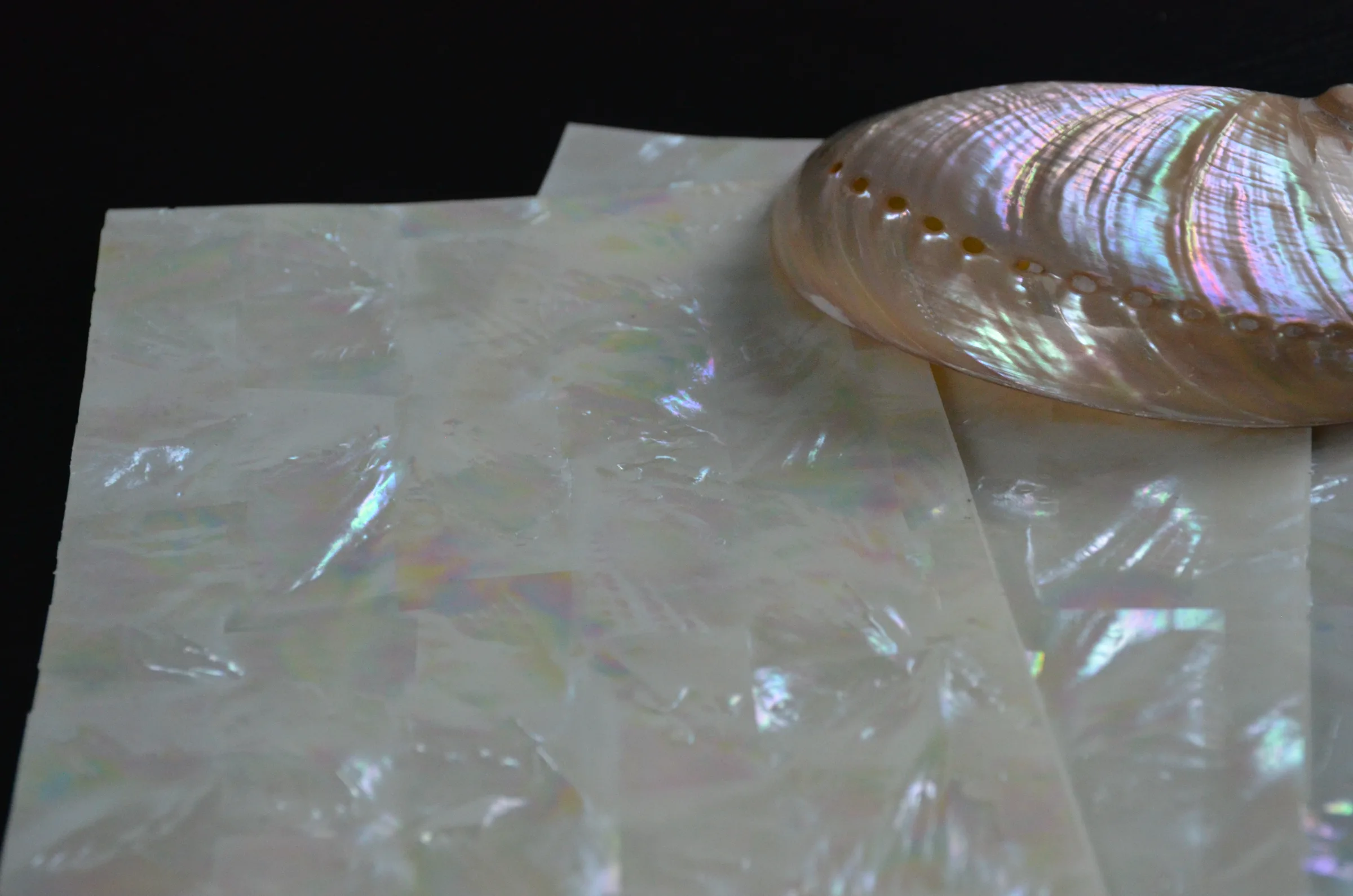 White mother-of-pearl sheets