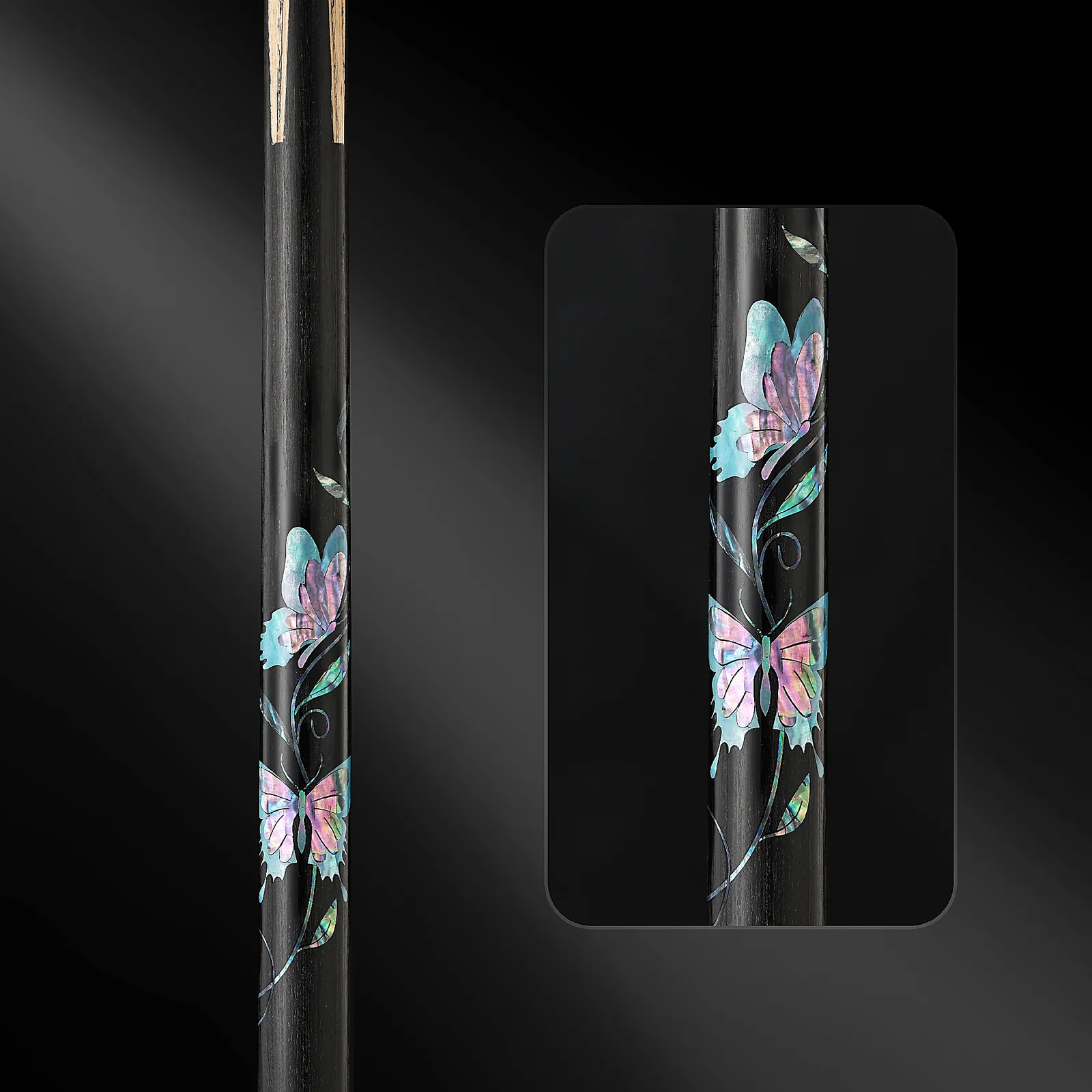 DBG-001 Butterfly cue shell inlay pattern