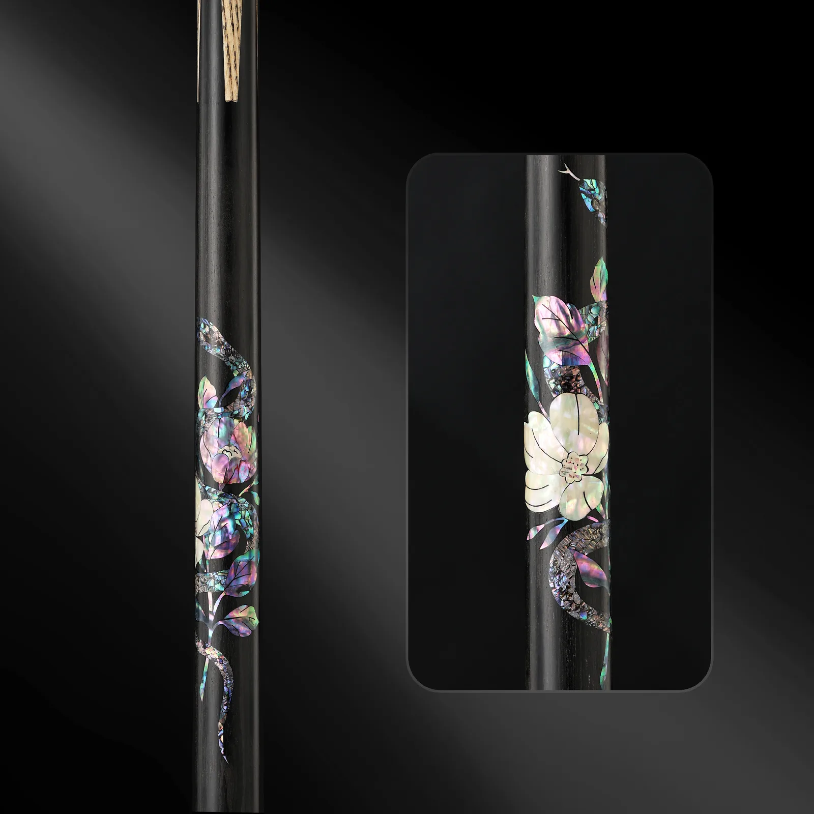 DBG-003 Flower Snake cue shell inlay pattern