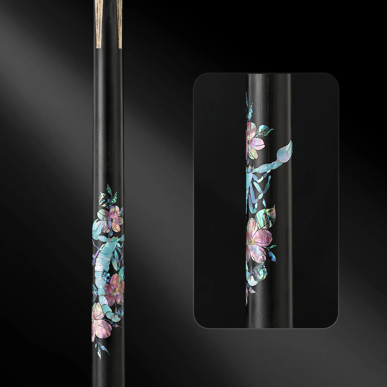 DBG-005 Scorpion King cue shell inlay pattern