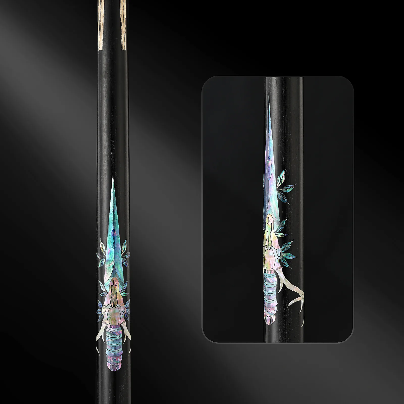 DBG-009 Buck Sword cue shell inlay pattern